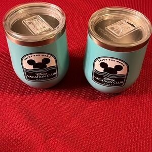 Disney Vacation Club Drink Containers with lids; set of 2